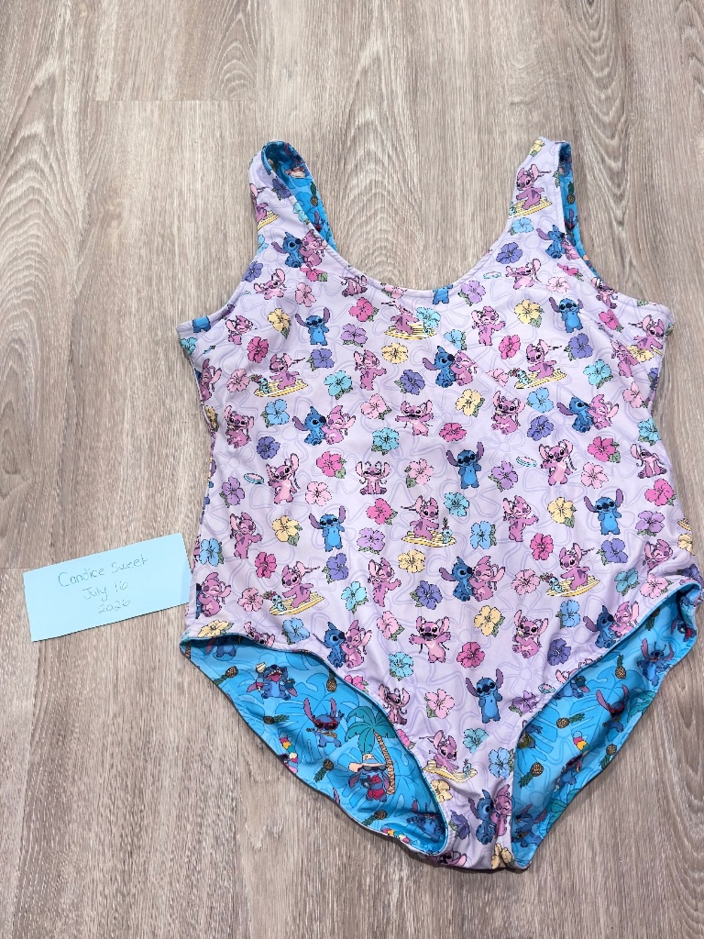 Reversible Posh Peanut Disney Stitch Tropical Angel Bathing Suit